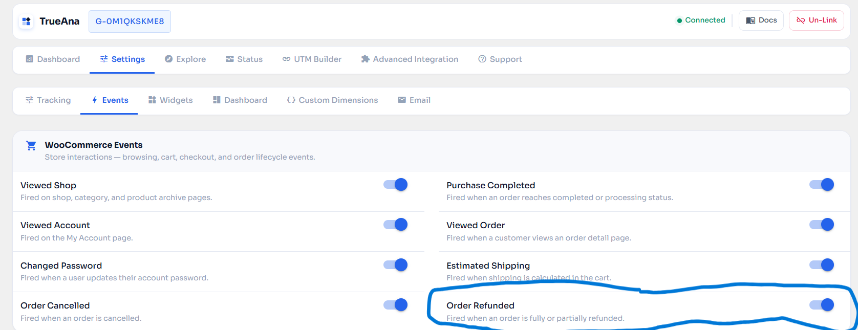 woocommerce order refund tracking